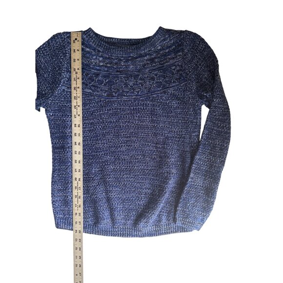 Croft & Barrow Womens Blue Knit Pullover Long Sleeve Sweater Size S - Picture 7 of 7